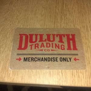 Duluth trading company merchandise card